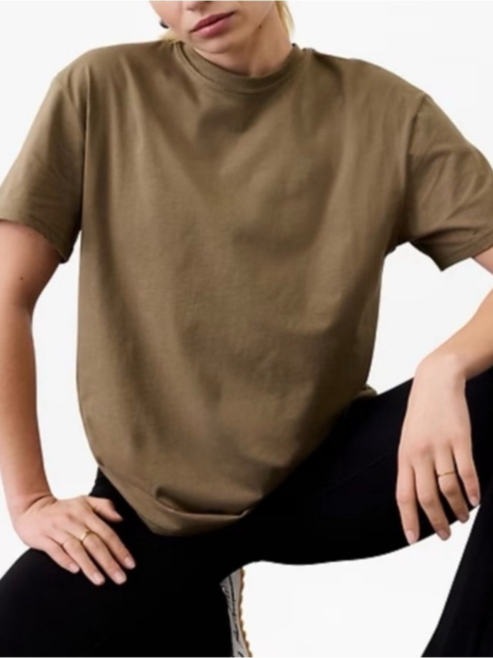 New Athleta True Cotton Tee Shirt Clay